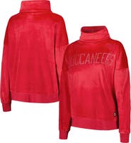 DKNY SPORT Women's DKNY Sport Red Tampa Bay Buccaneers Deliliah Rhinestone Funnel Neck Pullover Sweatshirt