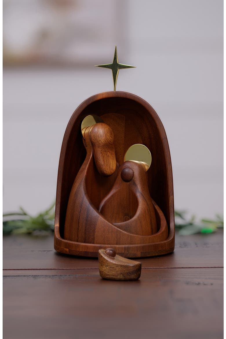 Nesting Nativity Scene, Alternate, color, BROWN