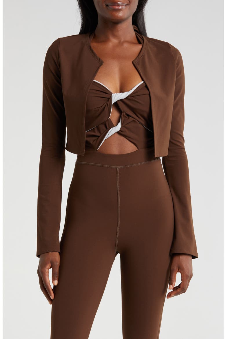 Katy Crop Bolero, Main, color, BROWN