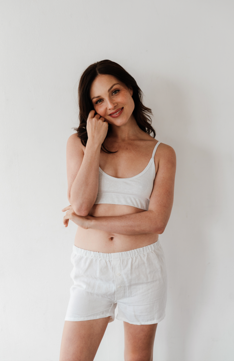 Women's 100% Organic Linen Boxer Shorts