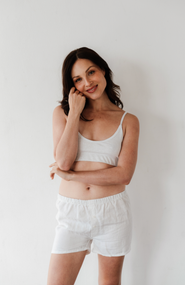 Heavenly Essentials Women's 100% Organic Linen Boxer Shorts