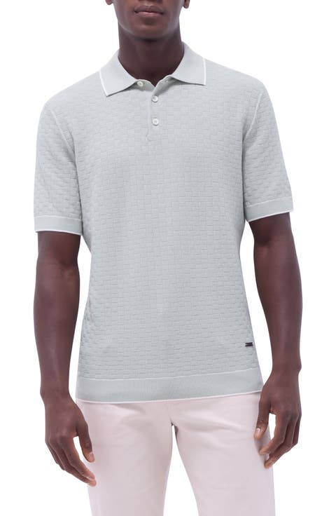 Tipped Contrast Collar Polo Sweater