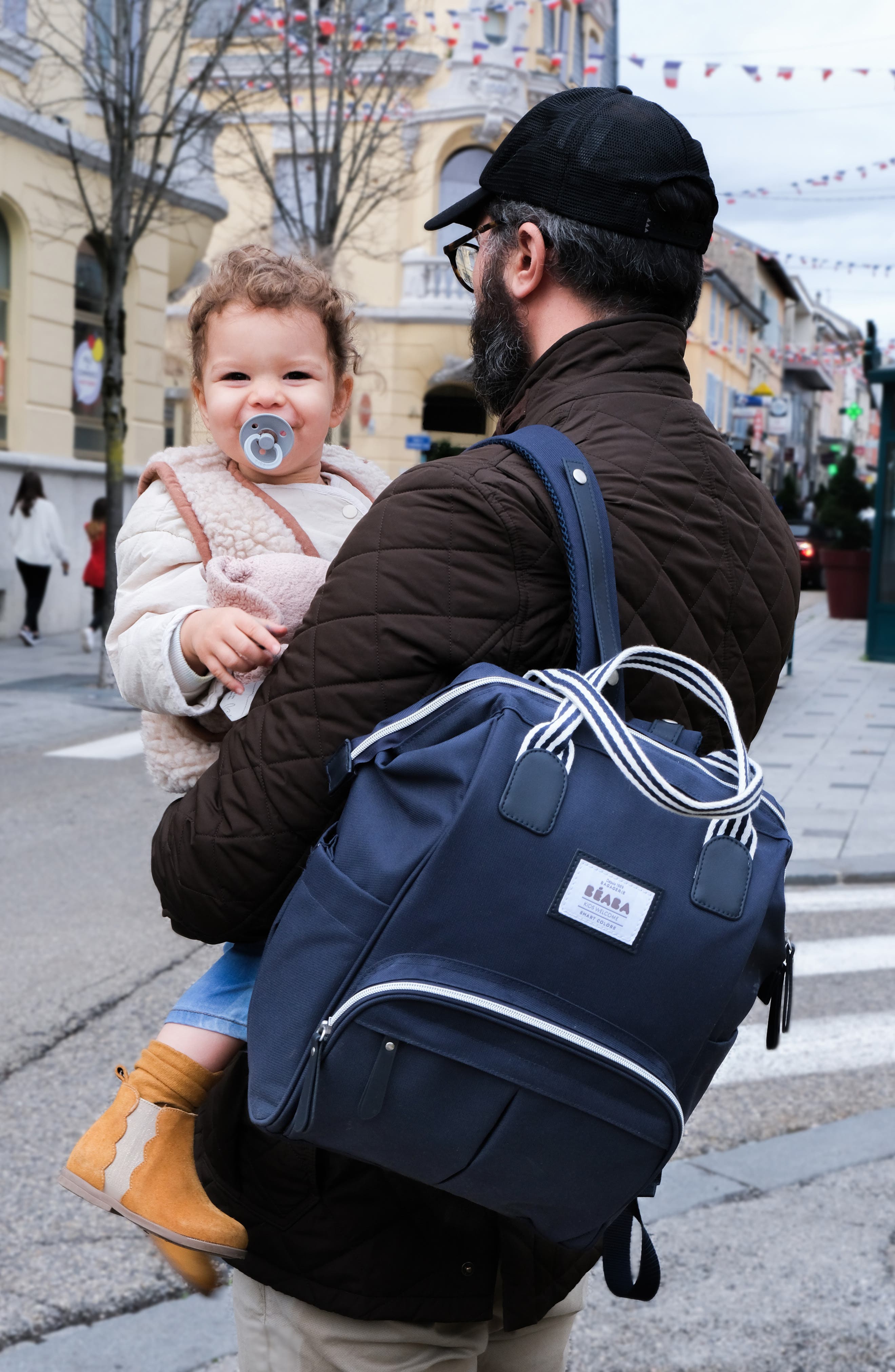 BEABA Wellington Diaper Backpack, Alternate, color, Navy