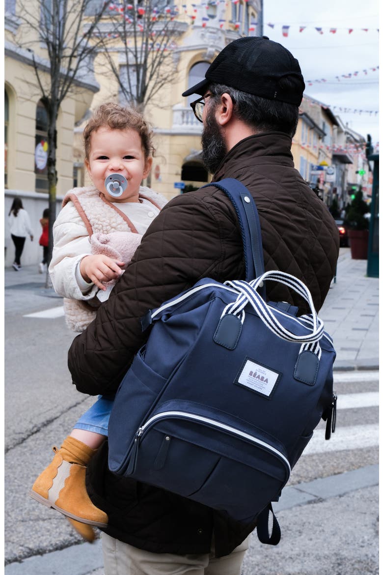 Wellington Diaper Backpack, Alternate, color, NAVY