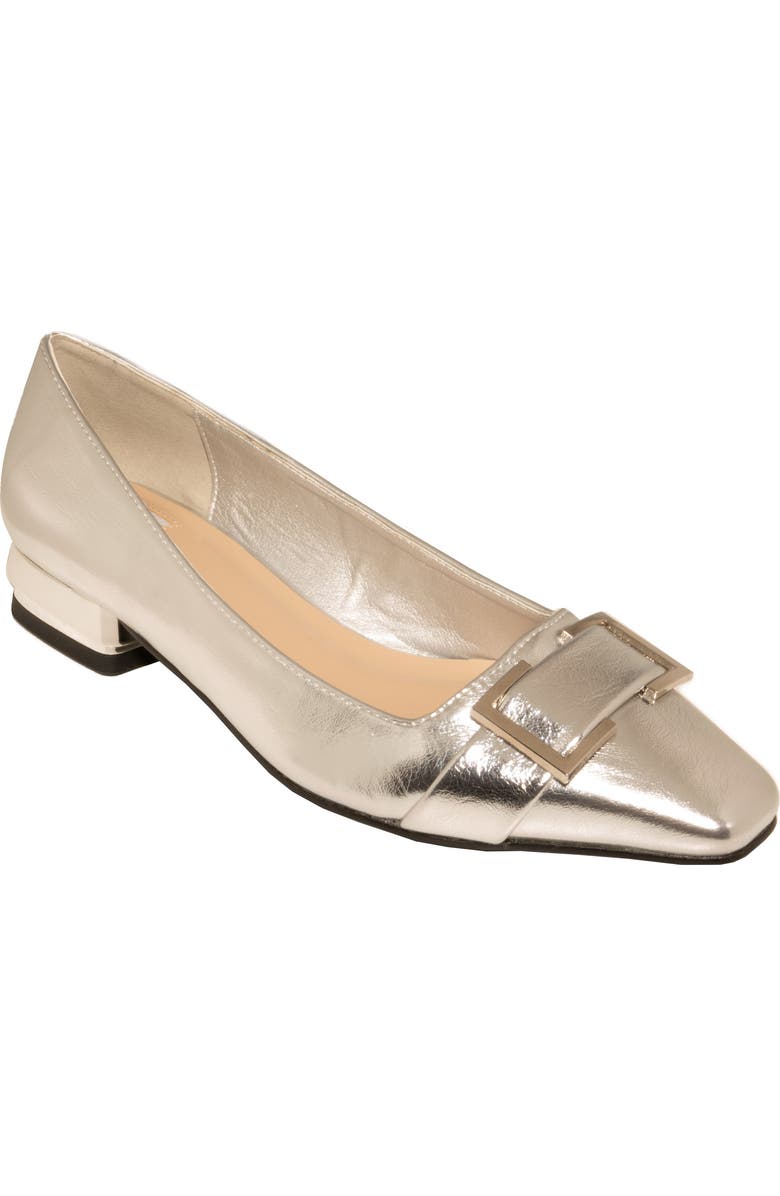 NINETY UNION Dove Buckle Flat, Main, color, Silver