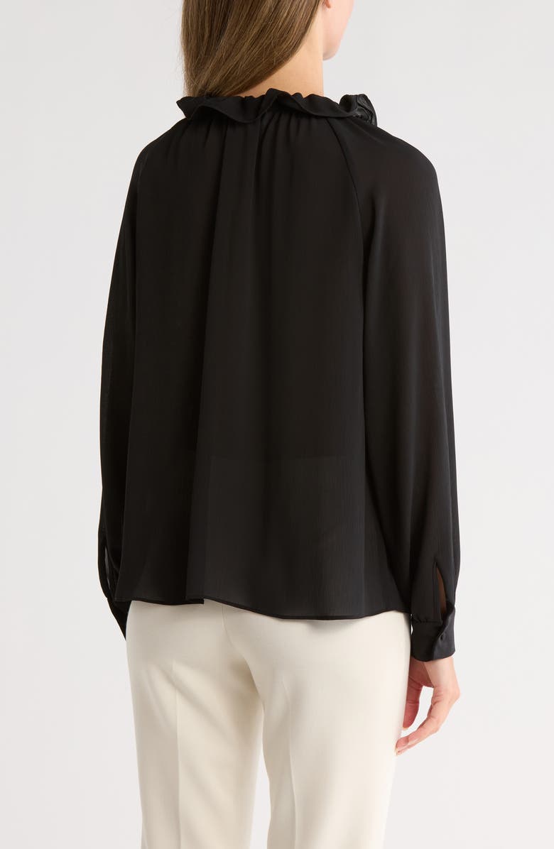 Gemma + Jane Ruffle Long Sleeve Top, Alternate, color, Black