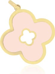 The Lovery Fine Jewelry Pink Pearl Clover Cut Out Charm