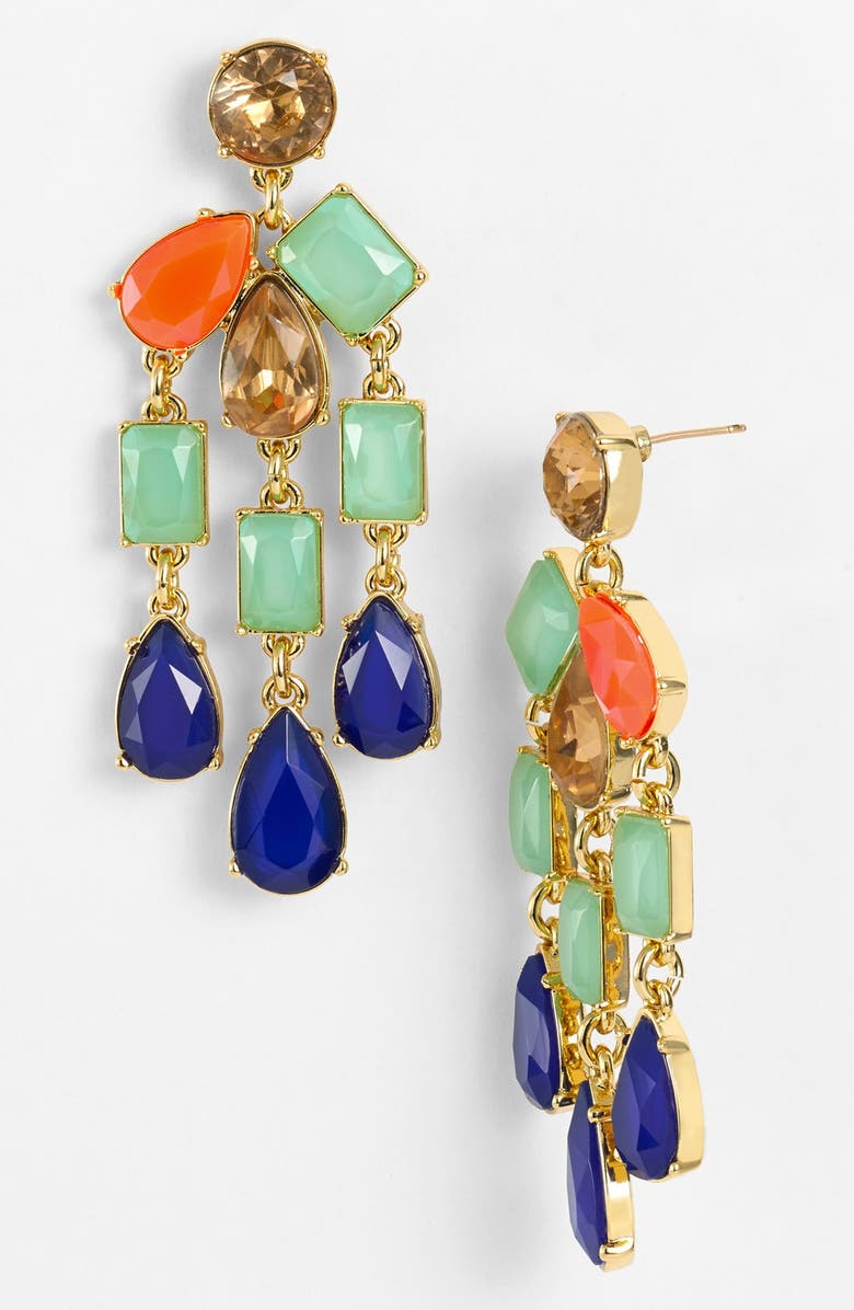 Kate Spade New York 'riviera garden' stone chandelier earrings, Main, color, 