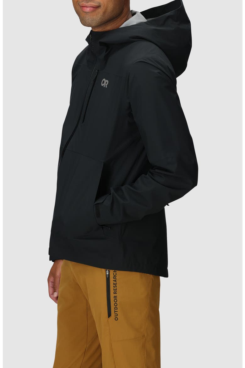 Freewheel Stretch Rain Jacket, Alternate, color, BLACK