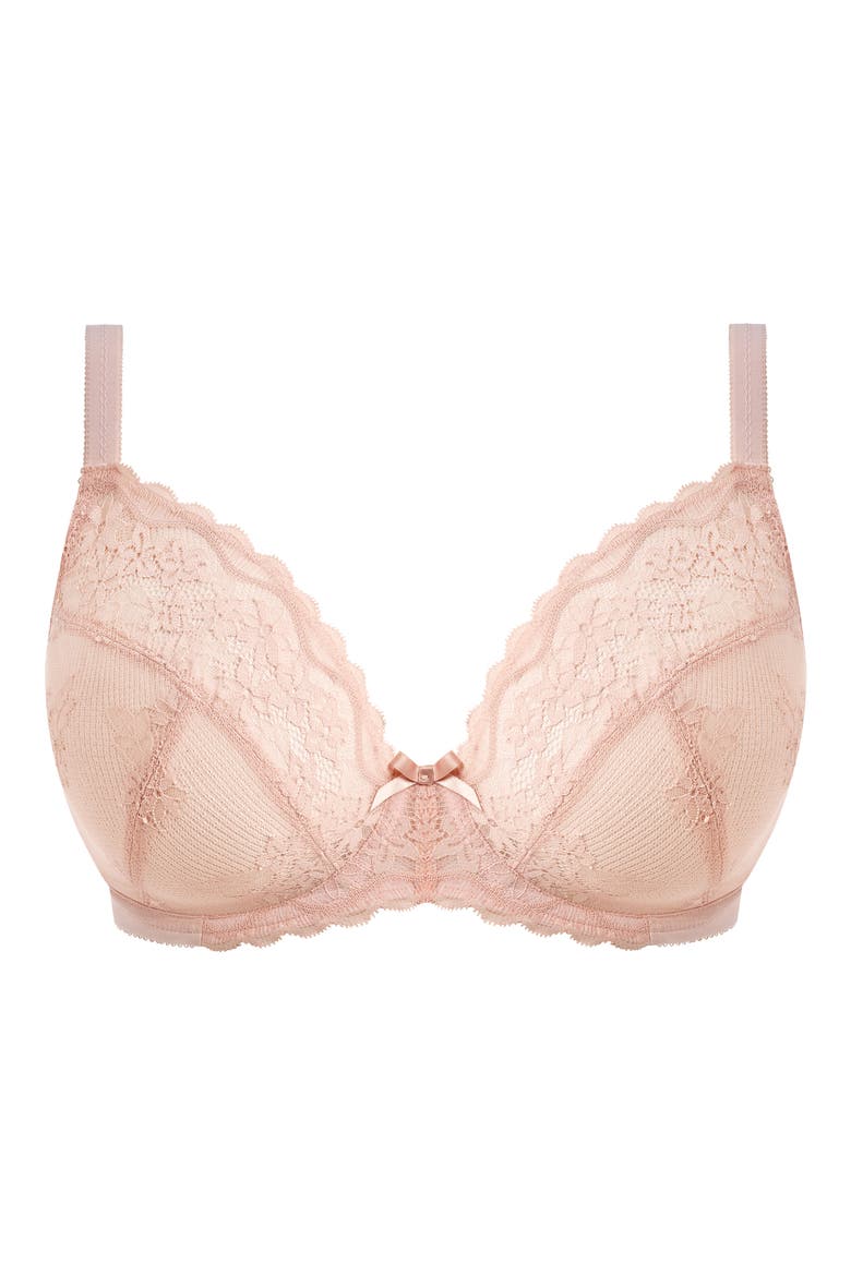 Quinn Lace Underwire Plunge Bra, Alternate, color, CAMEO