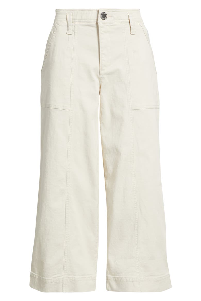 Skyrise Crop Wide Leg Utility Pants, Alternate, color, BLANCHED ALMOND
