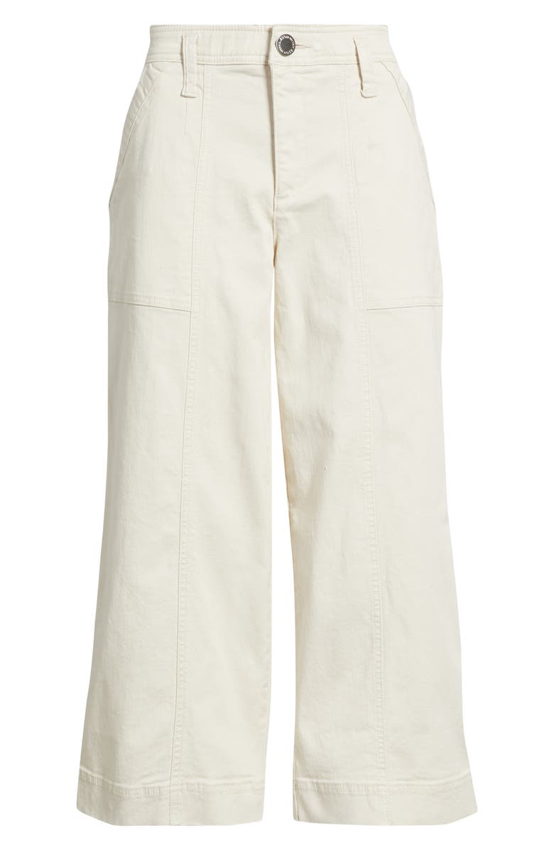 Wit & Wisdom Skyrise Crop Wide Leg Utility Pants, Alternate, color, Blanched Almond