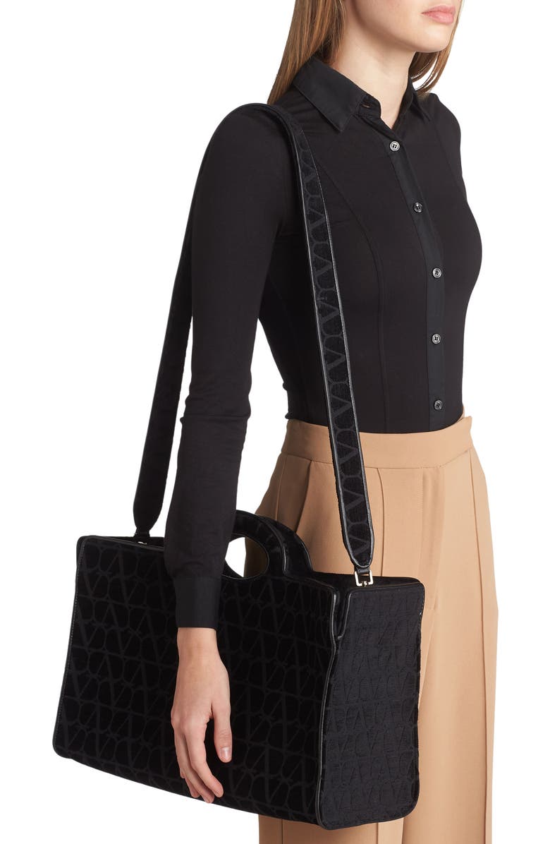 Valentino Garavani La Troisième VLOGO Toile Print Canvas Tote, Alternate, color,