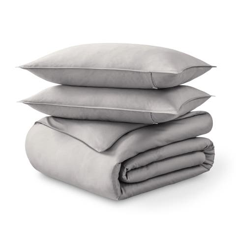 400 Thread Count Organic Cotton Sateen Duvet Cover and Sham Set