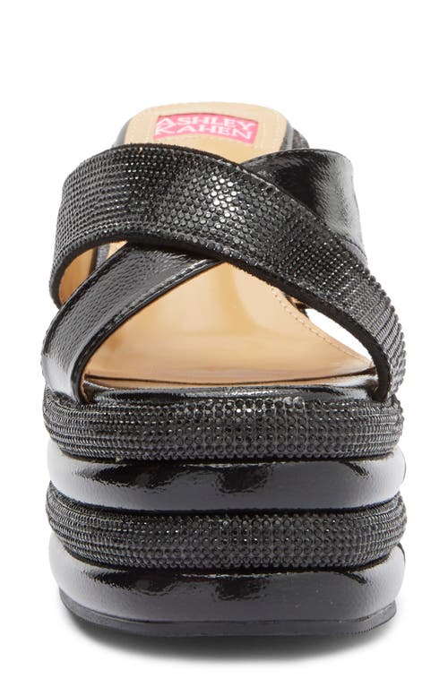 Ashley Kahen Women's Carnival Metallic Wedge Sandals In Black Multi