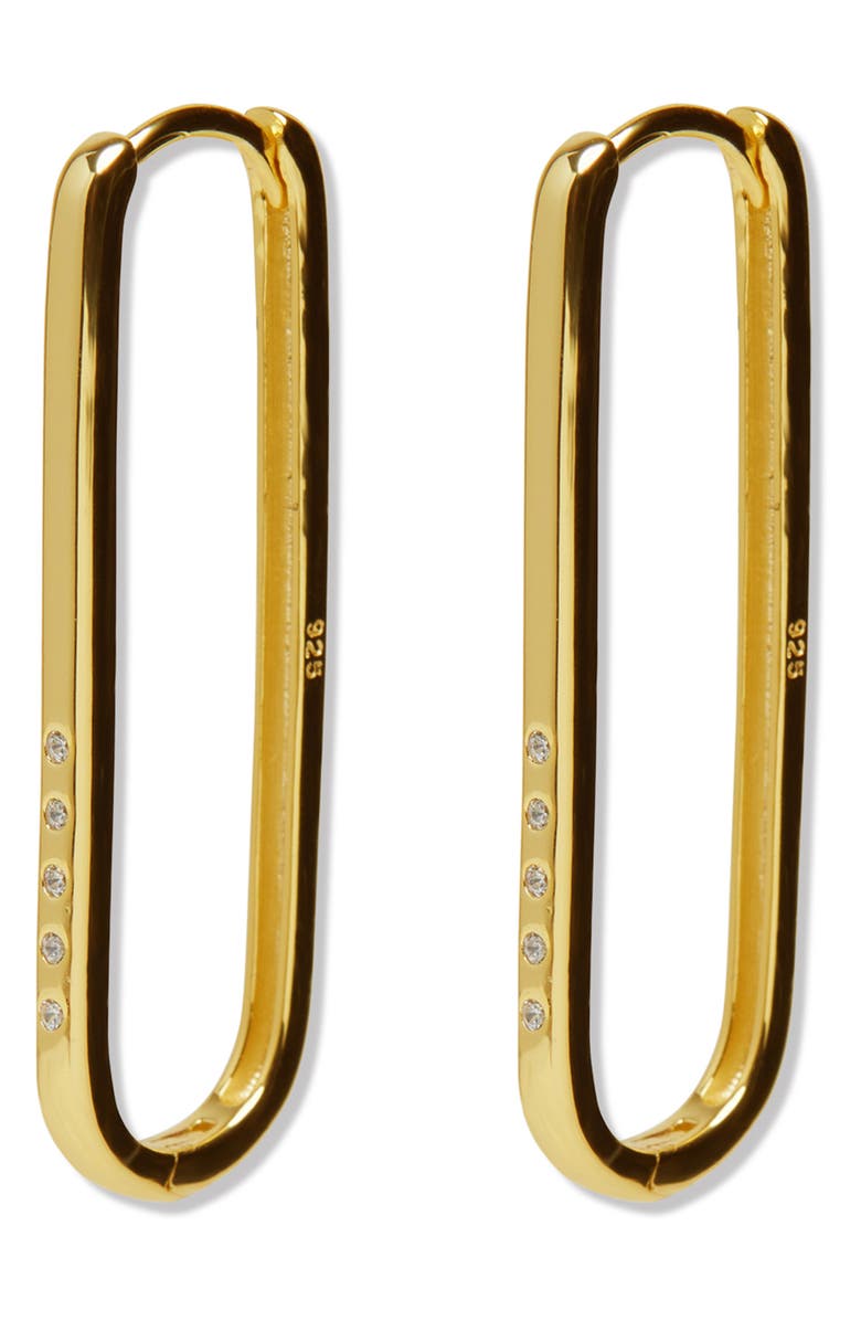 Argento Vivo Sterling Silver Rectangle Hoop Earrings, Main, color,