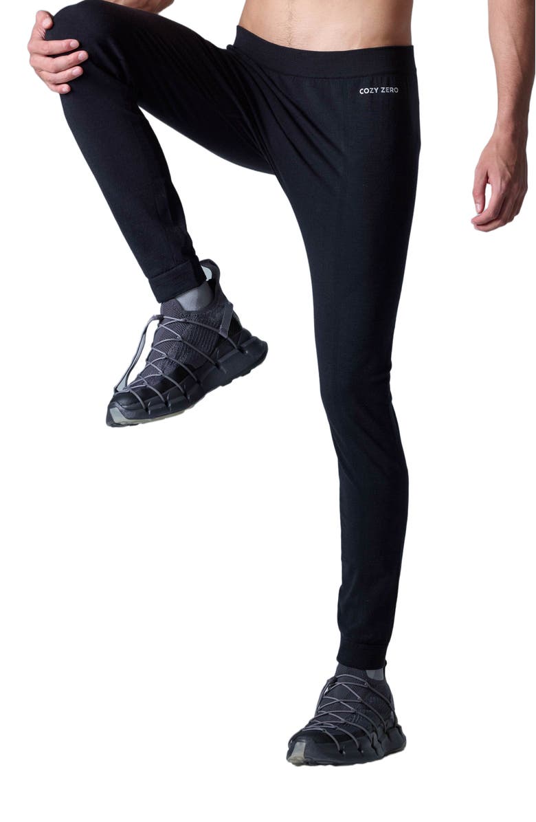 COZY ZERO Tech Merino Base Layer Slim Fit Jogger, Alternate, color, Black