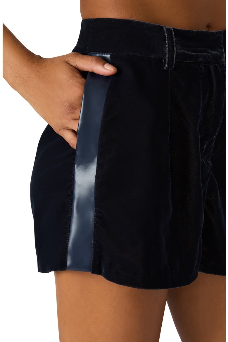 Minnetta Velvet Shorts, Alternate, color, INDIGO VELVET