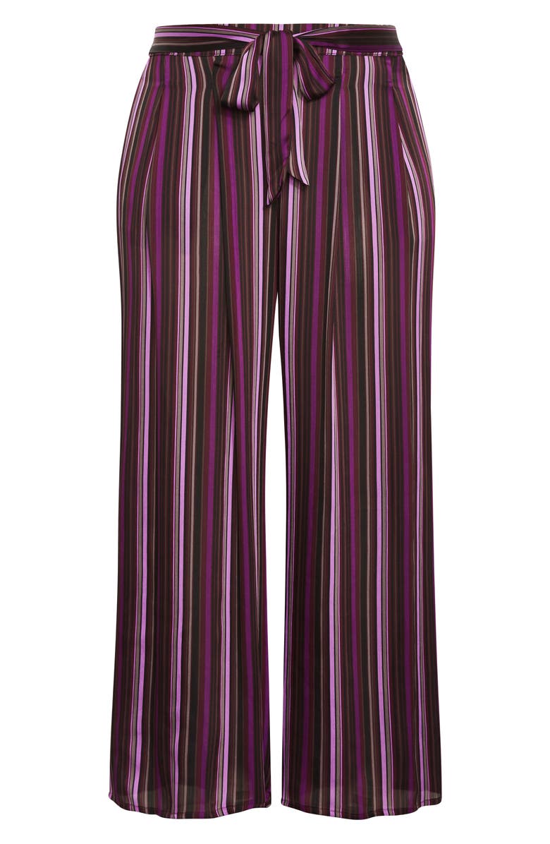 City Chic Willow Stripe Wide Leg Pants, Alternate, color, 