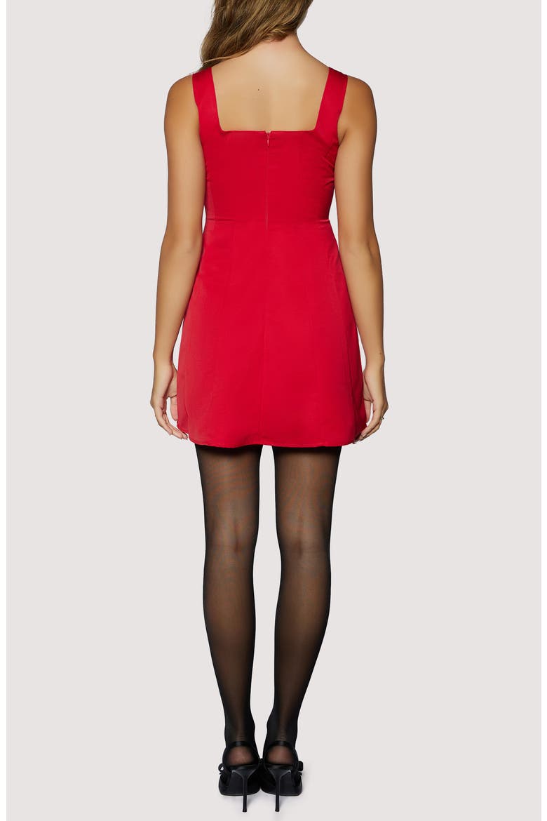 Crimson Reverie Sleeveless Fit & Flare Minidress, Alternate, color, RED