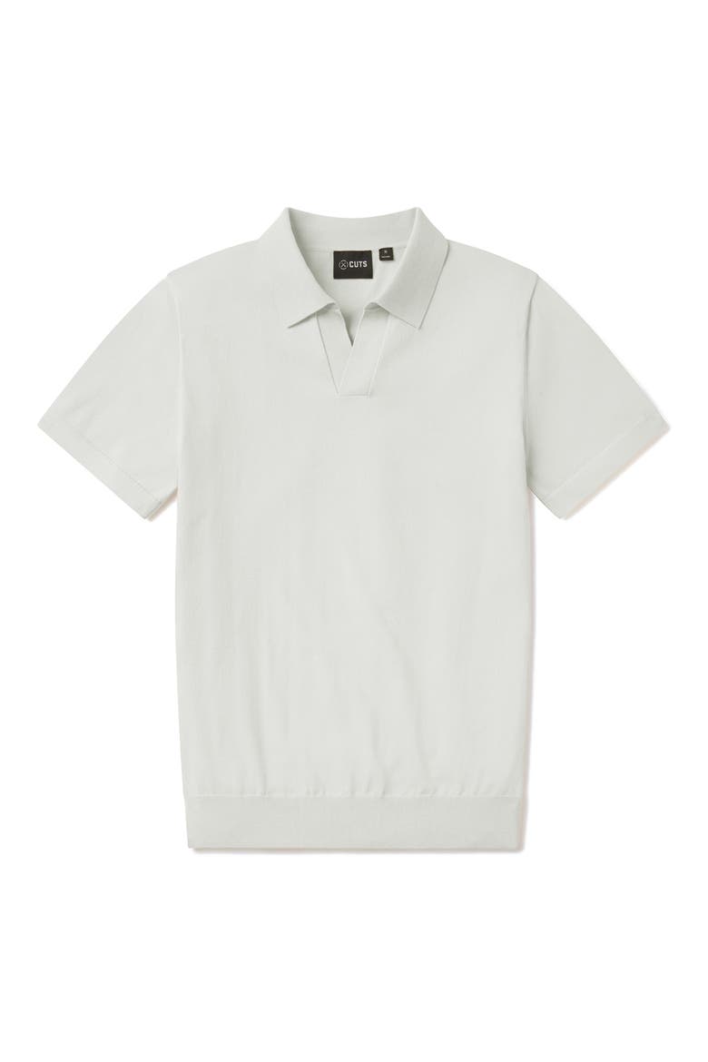 Istanbul Johnny Collar Cotton Bend Polo, Alternate, color, NIMBUS