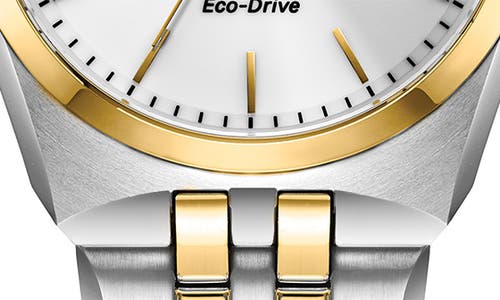 Citizen Corso Mens Two Tone Stainless Steel Bracelet Watch Bm7334-58b In Gold