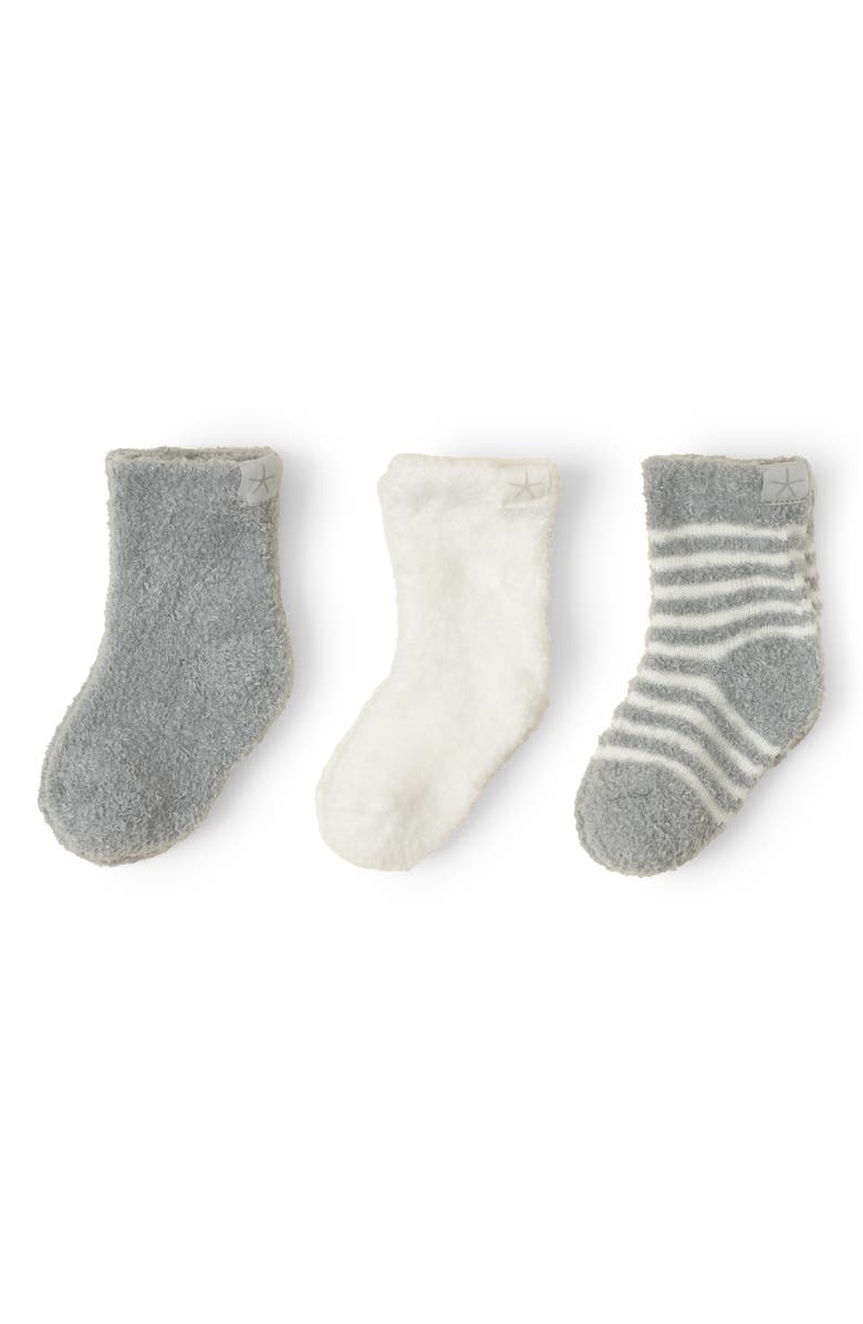 Barefoot Dreams<sup>®</sup> CozyChic<sup>®</sup> Lite Assorted 3-Pack Socks, Main, color, Moonbeam/ Pearl