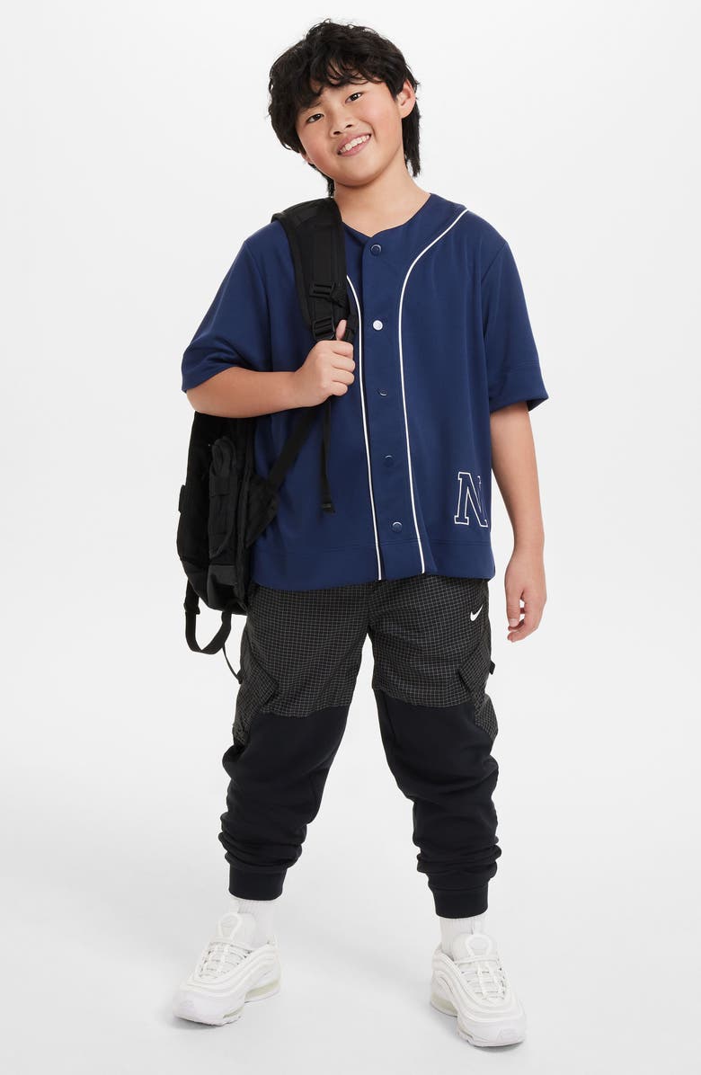 Nike Kids' Athletics Dri-FIT Baseball Jersey, Alternate, color, Midnight Navy/ White