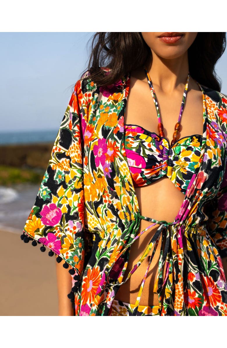 Change of Scenery Audrey Short Drawstring Caftan Cover-Up, Alternate, color, Gardenia