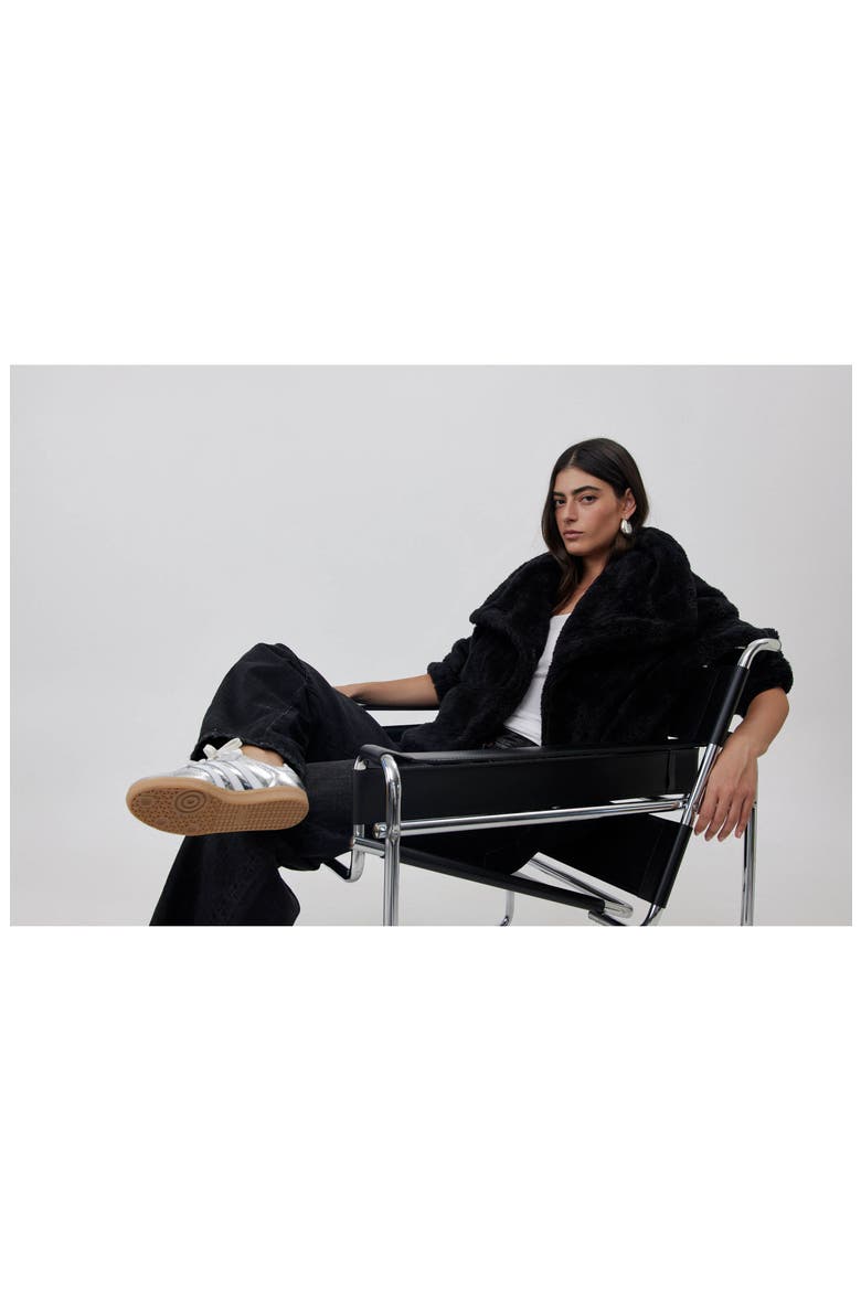 The Button-Up Fleece Cozy Coat, Alternate, color, Black