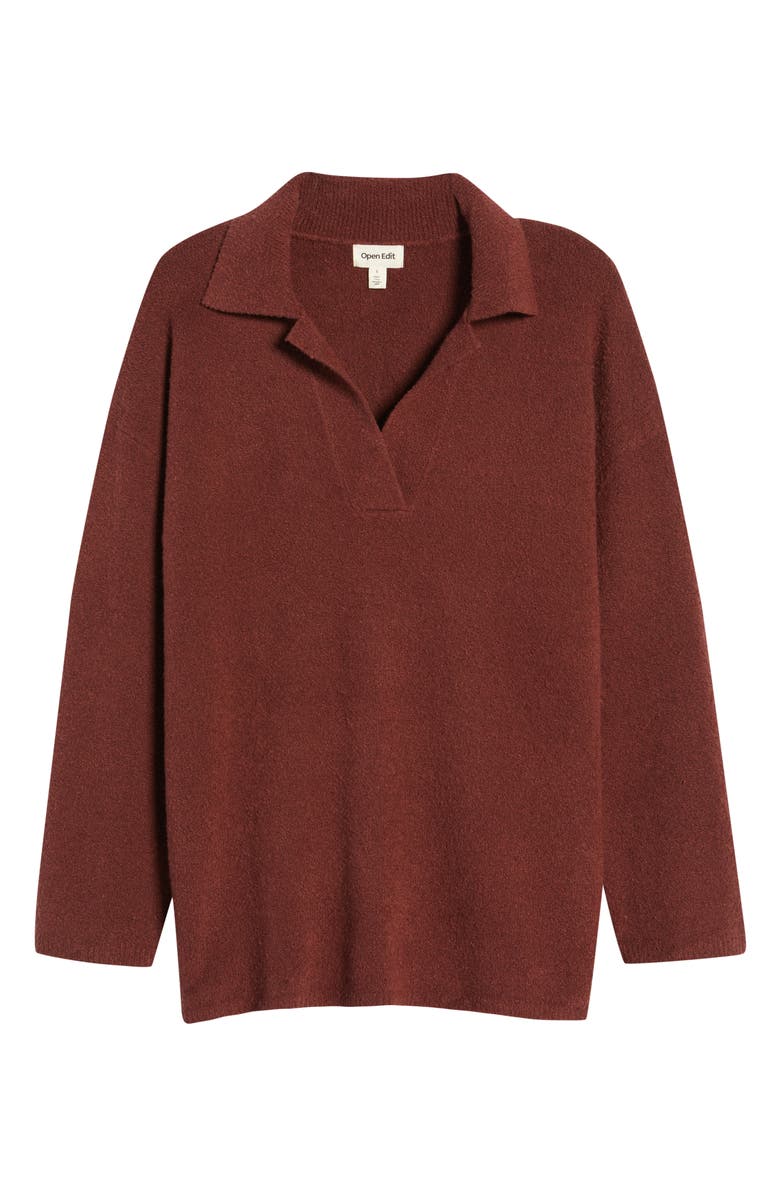 Open Edit Oversize Polo Sweater, Alternate, color,
