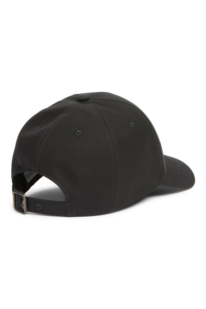 Embroidered Logo Cotton Gabardine Baseball Cap, Alternate, color, BLACK
