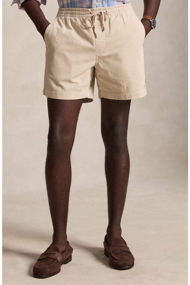 Prepster 6-Inch Corduroy Drawstring Shorts, Alternate, color, KHAKI STONE