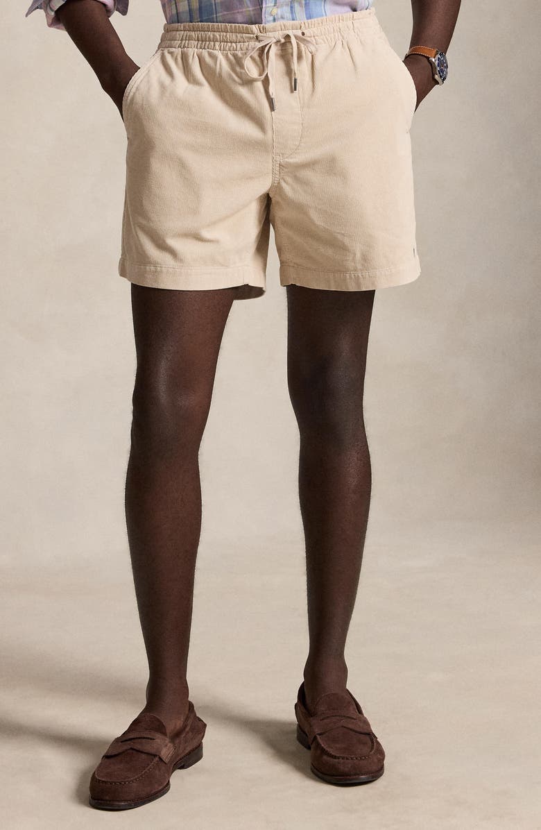 Polo Ralph Lauren Prepster 6-Inch Corduroy Drawstring Shorts, Alternate, color, Khaki Stone