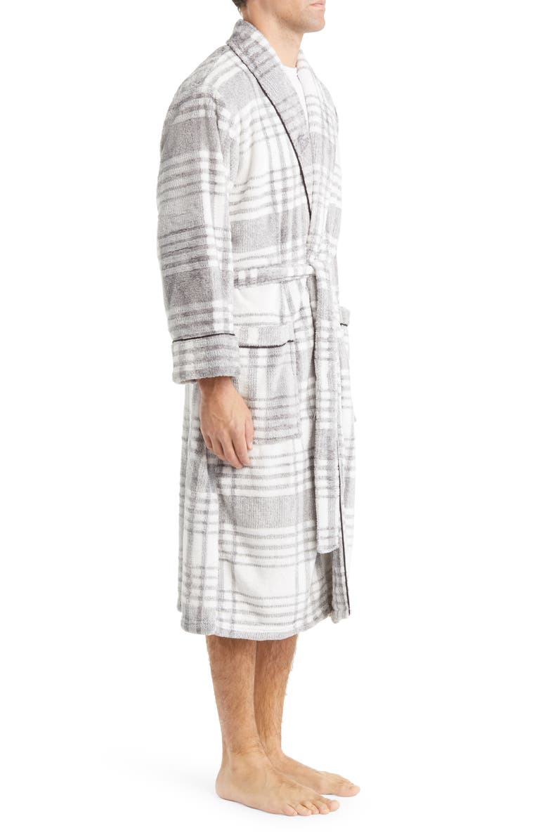 Daniel Buchler Plaid Fleece Robe, Alternate, color, 