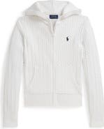 Polo Ralph Lauren Kids' Cable Knit Cotton Zip Hoodie