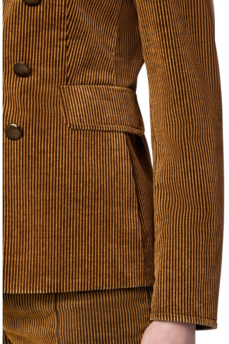 Illusion Double Breasted Corduroy Blazer, Alternate, color, YELLOW