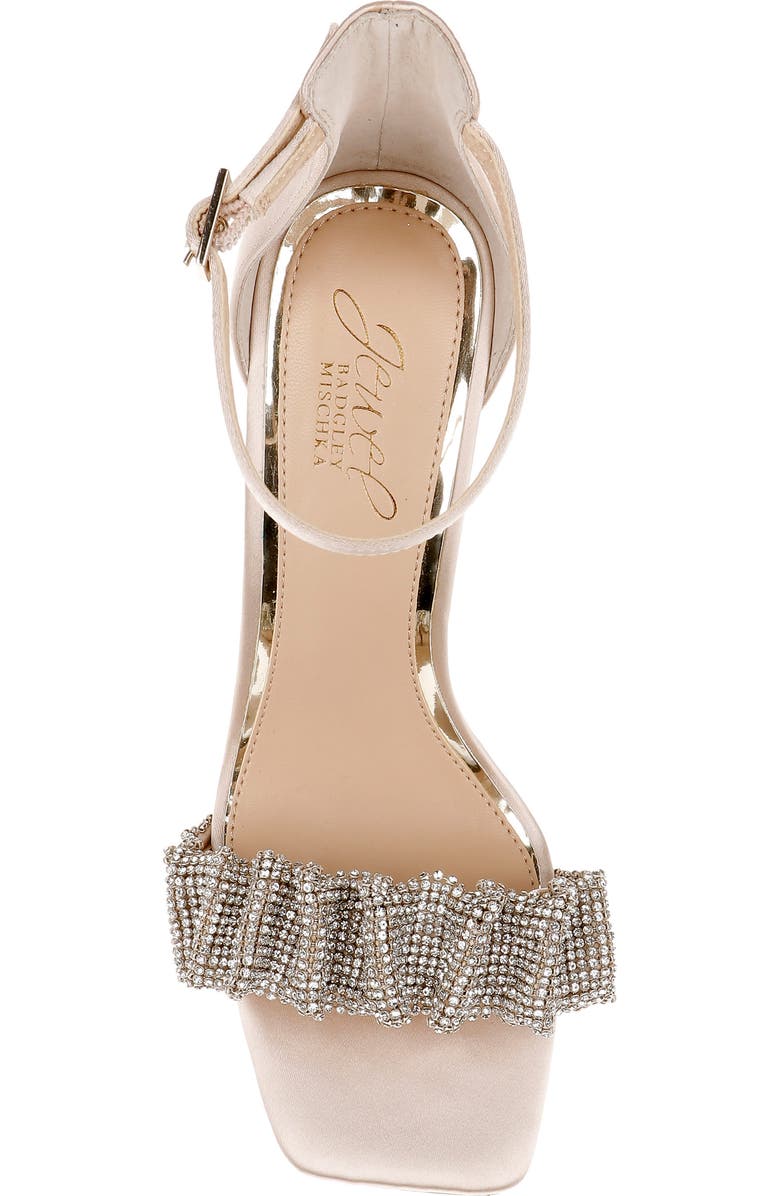 Jewel Badgley Mischka Ridley Ankle Strap Sandal, Alternate, color, Champagne