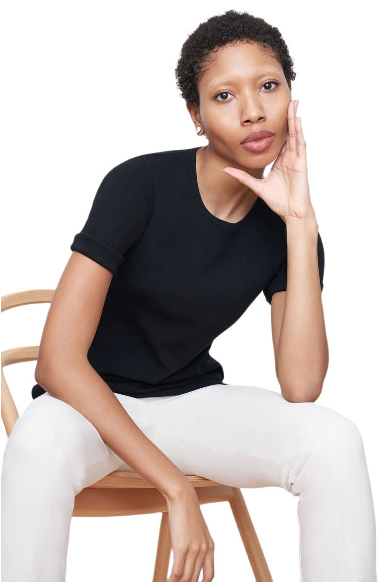 M.M.LaFleur Choe Eco 365Knit Top, Alternate, color, Black