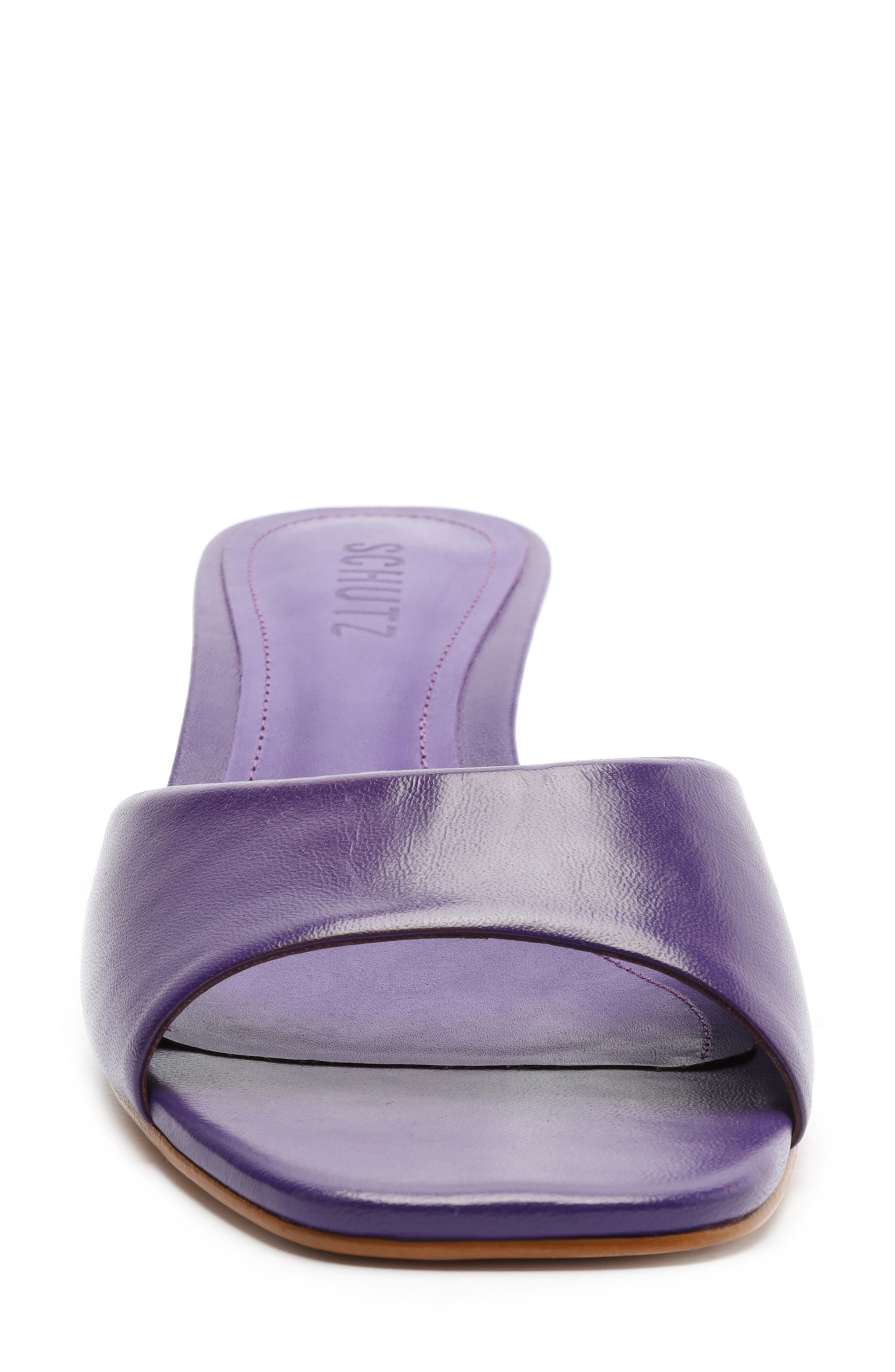 Schutz Schut Lizah Lo Slide Sandal, Alternate, color, Purple Cherry