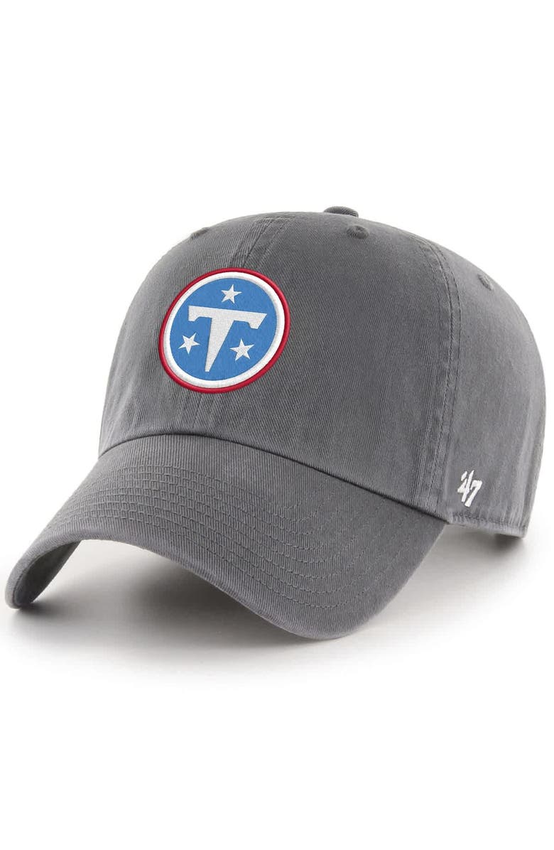 '47 Men's '47  Charcoal Tennessee Titans Primary Logo Clean Up Adjustable Hat, Main, color, Charcoal