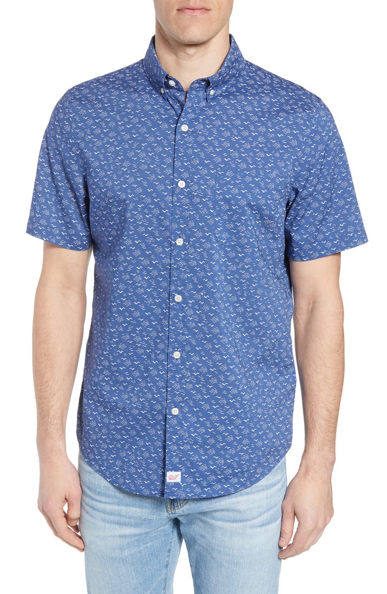 vineyard vines Mini Seagulls Murray Slim Fit Sport Shirt, Main, color,