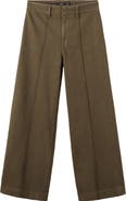 MANGO Seamed High Waist Wide Leg Jeans
