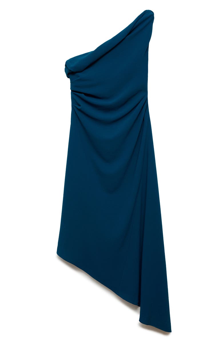 MANGO Asymmetric One-Shoulder Cocktail Dress, Main, color, 