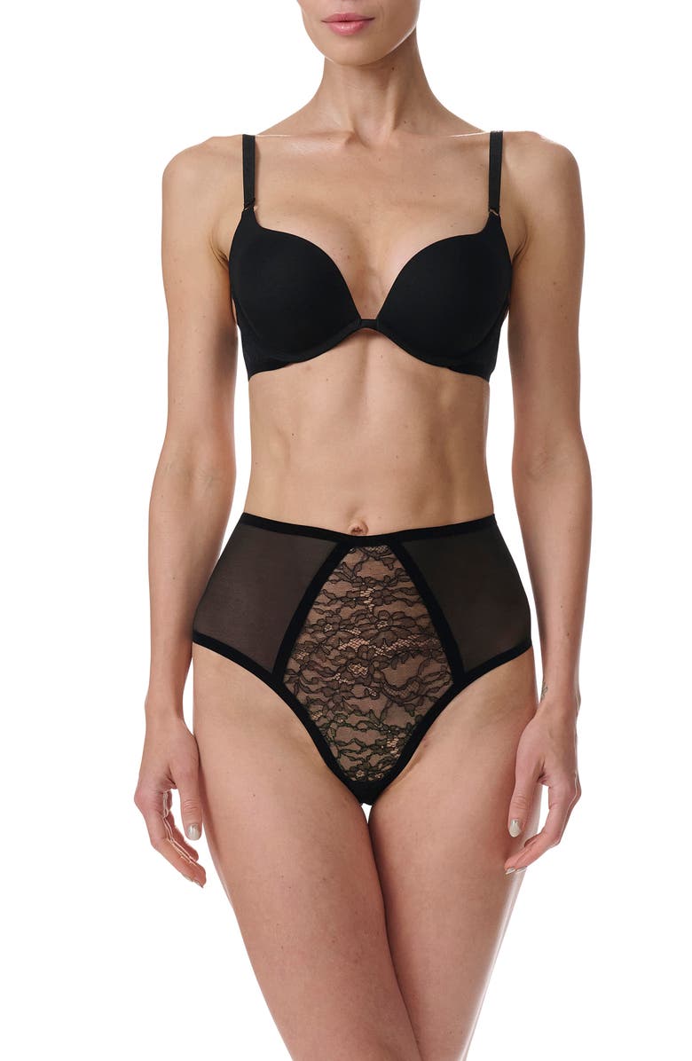 Wolford Mesh & Lace Shaping Briefs, Alternate, color, 