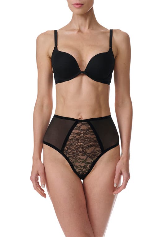 Wolford Mesh & Lace Shaping Briefs In Black