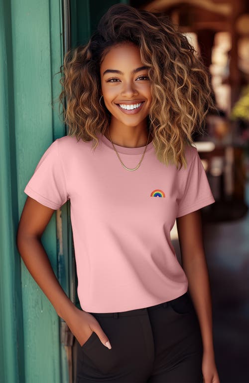 Dalix Womens Rainbow Jersey Relaxed Tee