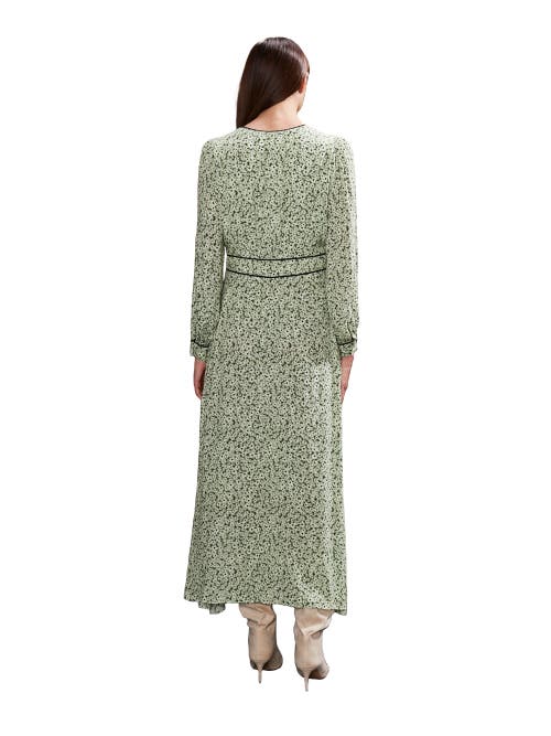 Ro&zo Green Ditsy Waist Detail Dress In Green