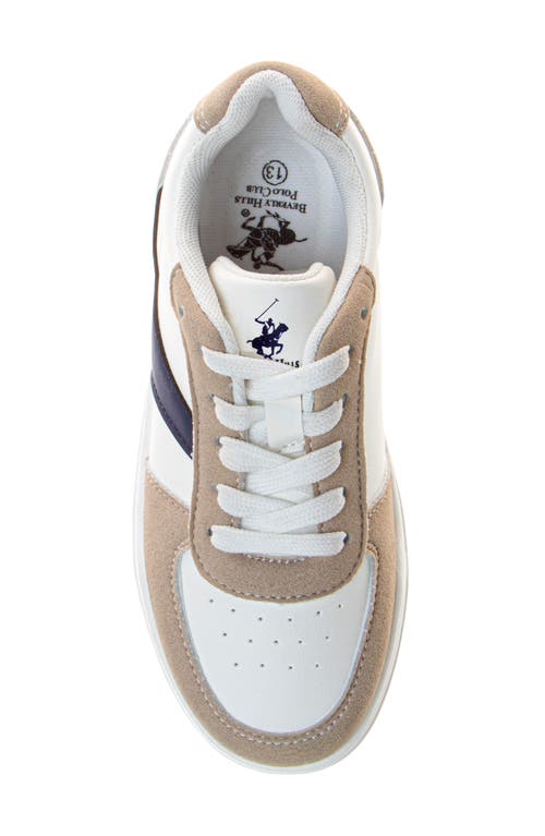 Josmo Kids' Low Top Sneaker In White Taupe