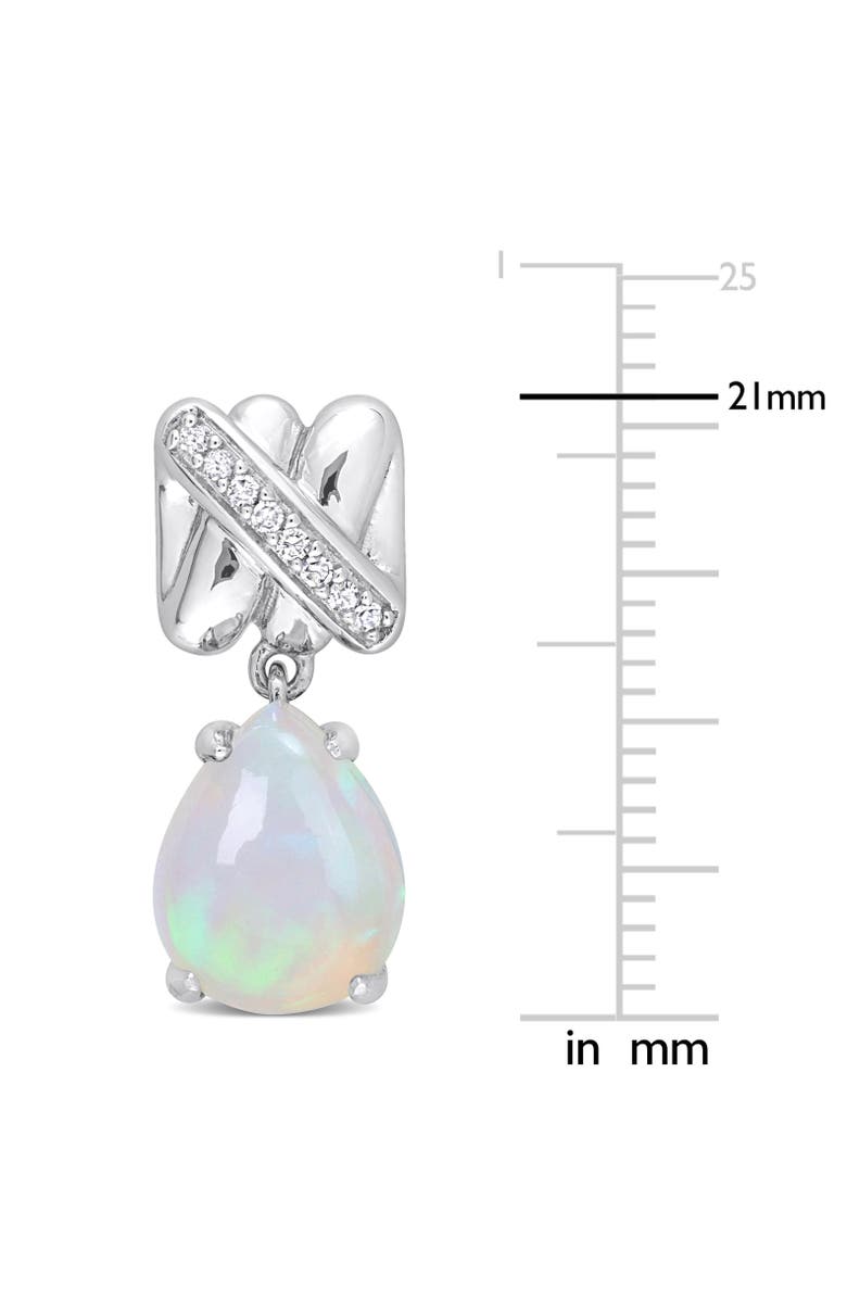 Julianna B. Gemstone & Diamond Pear Drop Earrings 14k, Alternate, color, Opal/White Gold